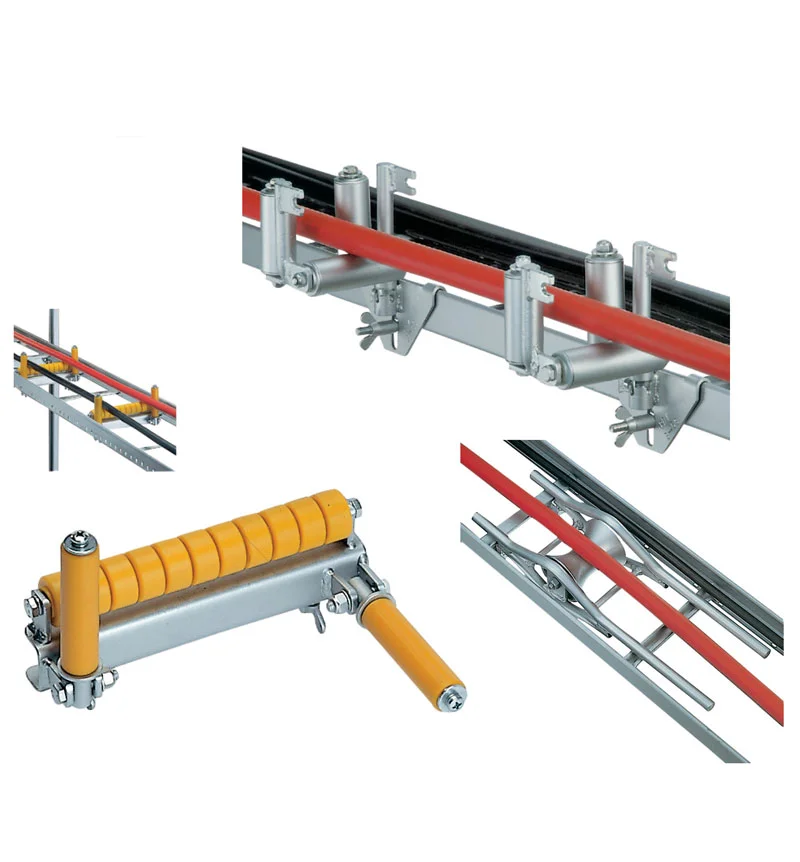 Cable rollers for power plant